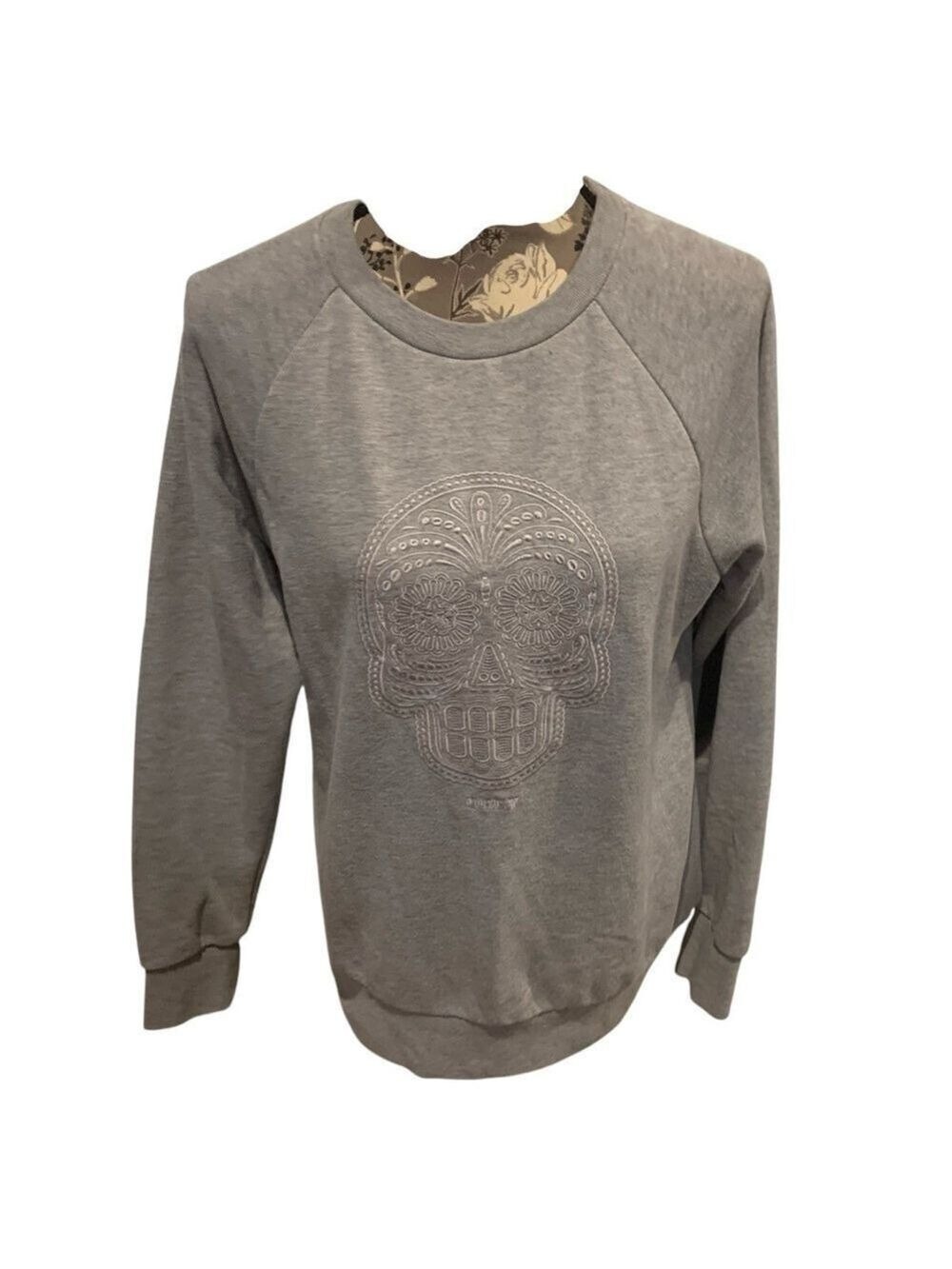 OBEY Gray Sugar Skull Sweatshirt size medium